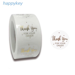 Hap 500pcs gracias por su pedido pegatinas de papel de oro sello etiquetas para pequeña tienda (1)