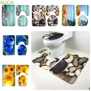 3 pzs alfombra De baño lavable antideslizante De Alta calidad Para decoración del hogar/playa