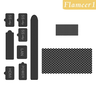 [FLAMEER1] Para Xbox Series X juego de protección de silicona cubierta de polvo conjuntos de reparación (9)