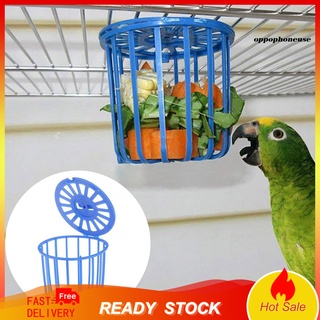 oppo_parrot fruit holder multifuncional creativo azul pájaro cesta alimentador de frutas para mascotas
