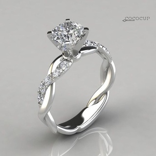 coco anillo de dedo con incrustaciones de circonita cúbica para mujeres joyería regalo de compromiso de boda