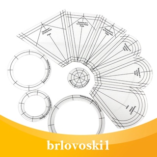 [brlovoski1] 10 pzs prensatelas De Acrílico Regular para coser/regla