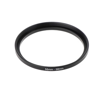 dmessi 7PCS/SET 49MM-77MM Universal Black Metal Aluminum Alloy Step-up Ring Common Camera Lens Adapter Filter Set Accessories (7)