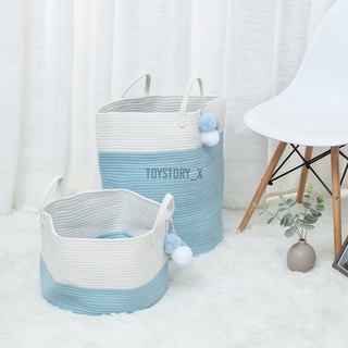 cesta de ropa de almacenamiento de 25 cm/50 cm cesta de ropa de algodón cuerda de juguete cesta (6)