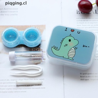 (lucky) mini estuche de lentes de contacto de dibujos animados lindos lentes de contacto caja de almacenamiento kit de viaje piqging.cl