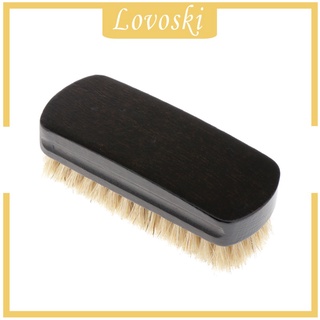 [Lovoski] cepillo para zapatos con mango de madera, cepillo para zapatos, limpiador de zapatos