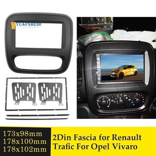 Double Din Fascia Car Radio DVD Panel Frame for Renault Trafic Opel Vivaro 2015+ 2Din Audio Stereo Cover Dashboard Panel