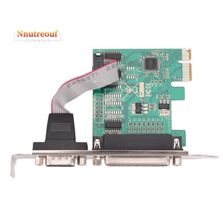 RS232 RS-232 Serial Port COM & DB25 Printer Parallel Port LPT to PCI-E PCI Express Card Adapter Converter WCH382L Chip