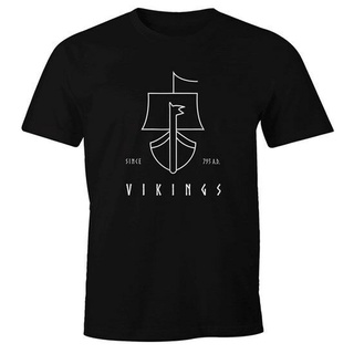 Camiseta Herren Wikinger Schiff Vikings Lineart Slim Fit Neverless ?