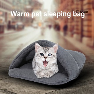Gw_Thick Fleece Warm perro gato tienda cueva nido cama zapatilla forma mascota saco de dormir