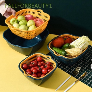 Fallforbeauty1 tazón Multifuncional de doble capa Para Lavar Frutas/verduras/multicolores