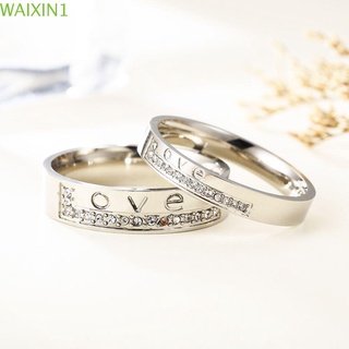 Anillo inteligente de joyería de plata diamante cola anillo amor parejas de boda de lujo de acero inoxidable dedo de la moda