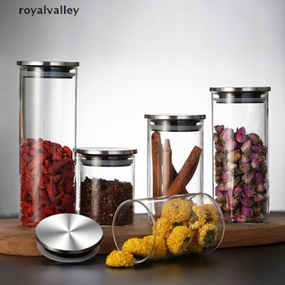 Royalvalley Mason Candy Jar For Spices Glass Transparent Container Glass Jars With Lids CL