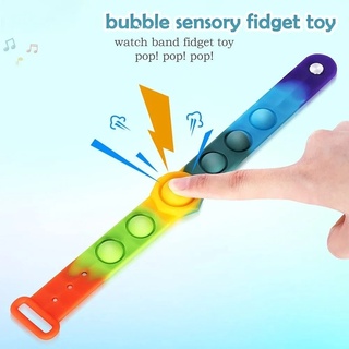 nuevo pop it fidget juguetes push popi burbuja dimple pulsera de descompresión juguete adultos niños anti estrés aliviador juguetes sensoriales regalos para niños
