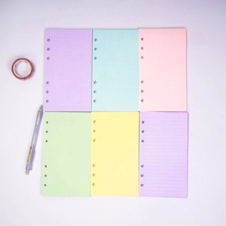 Mocho púrpura recambio de papel semanal carpeta dentro de página cuaderno papel mensual diario planificador 40 hojas suministros escolares Agenda A5 A6 hoja suelta recambio de papel (9)