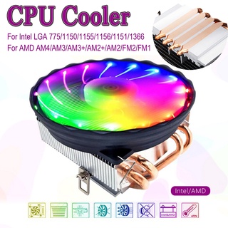 accessto 4 Heatpipes 120mm CPU Cooler LED RGB Fan for Intel LGA 1155/1151/1150/1366 AMD