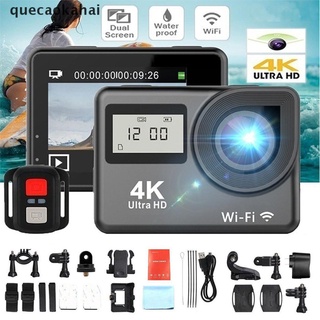 Quecaokahai 4K 1080P HD 2'' Dual Screen Sport Action Camera DV WiFi Waterproof As Go Pro UK CL