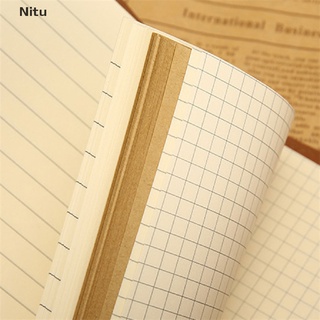 [nitu] cuaderno espiral a6 retro línea en blanco diario cuaderno de notas pu regalo diario viajero diario