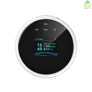 Tuya Wifi Sensor de Gas Natural/Sensor de Gas/Sensor de Gas-alarma/Sensor de fuga de Gas Compatible con Amazon Alexa Google Assistant
