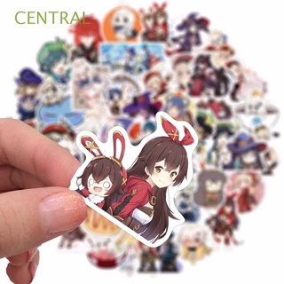 CENTRAL Waterproof Graffiti Sticker Funny Genshin Impact Game Stickers Laptop Anime 50Pcs Luggage Hot Skateboard Decal