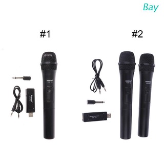 Bay UHF USB 3.5mm 6.35mm Micrófono Inalámbrico Megáfono De Mano Con Receptor Para Karaoke Altavoz De Voz