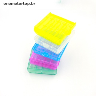 Onepertop estuche/estuche De Plástico Translúcido Portátil Para pilas Aa Aaa (Br)