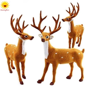 [SF] 15 20 25 cm reno de navidad ciervo muñeca de navidad alce de felpa simulación decoraciones de navidad para el hogar regalos de año nuevo