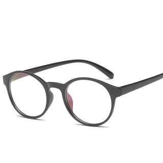 las señoras redondas planas marco clásico salvaje transparente lente gafas de los hombres de las mujeres de la moda arte fresco retro oval pc gafas de ojo marco se puede equipar con miopía gafas (9)