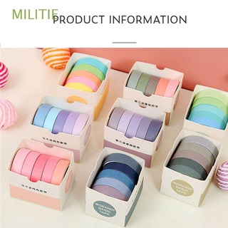 militie 5rolls/caja linda cinta de enmascaramiento decorativa scrapbooking washi cinta escolar set suministros papelería adhesivo