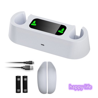 【Warranty】 Vr Glasses Handle Charger Set Charging Base Left Right Handle Dual Battery Compatible For Oculus Quest2