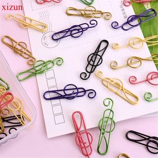 XIZUN 50pcs/box Colorful Music Note Shaped Paper Clips Decorative colorful Decor for Office Stationery Paper Clip
