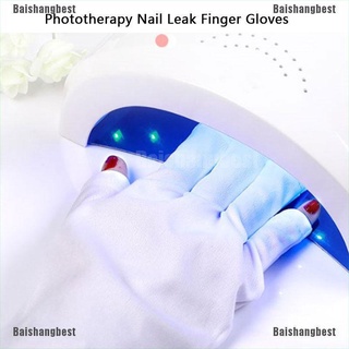 [bsb]guantes blancos chic anti-ultravioleta para uñas/guante de gel uv de puntas de puntas de puntas de puntas de puntas de puntas/guante de puntas de puntas de gel uv