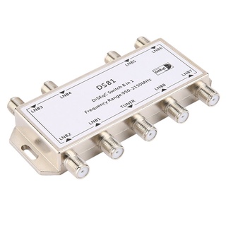 ds81 8 en 1 señal satelital diseqc interruptor lnb receptor multiinterruptor de servicio pesado zinc fundido a presión cromado tratado (7)