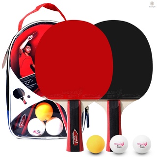 Tenis De Mesa 2 Jugadores Juego De 2 Raquetas De Y 3 Bolas De Ping Pong Con Bolsa De Cubierta