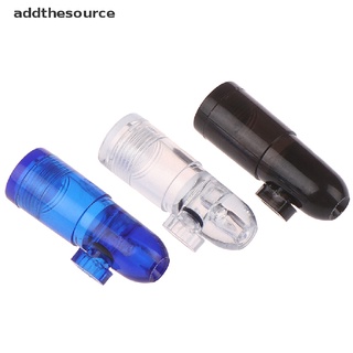 [aohr] dispensador de plástico acrílico snuff snorter bullet forma cohete nasal sniffer cvb