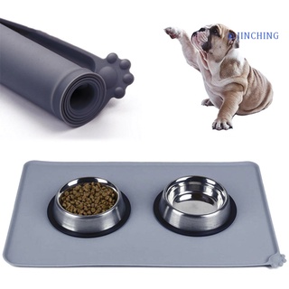 [jinching] alfombrilla de alimentación de perro cachorro gato almohadilla de silicona plato tazón alimentos agua limpia mascota mantel individual