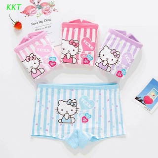 KKT 4Pcs Baby Girls Soft Cotton Panties Cartoon Printing Boxer Shorts Briefs Underwear Underpants for Kids Children Toddlers
