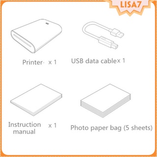 [lisa7] 2x3 pulgadas impresora Premium De Tinta/Papel Fotográfico/lápiz Para Mi Ar(50 hojas)