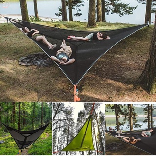 hamaca multi-persona diseño de 3 puntos portátil hamaca multifuncional triángulo estera para acampar dormir