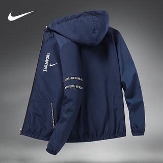 Nike hombres Casual chaqueta deportiva sudadera con capucha suelta de gran tamaño de los hombres cortavientos