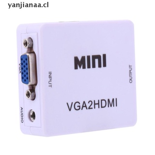 【yanjianaa】 Mini Full HD Video 1080P Audio VGA to HDMI Converter Adapter for PC Laptop DVD CL