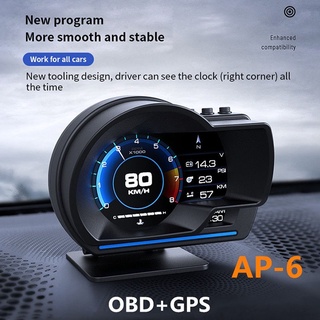 Coche HUD OBD2 + GPS Dual System Smart Head Up Display Con Velocidad Del Vehículo , Advertencia De Sobrevelocidad , Temperatura Agua , Voltaje De La Batería Y Medición Kilometraje