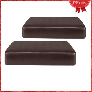 2 fundas de piel sintética elásticas para sofá, silla, asiento, fundas de 1 plazas
