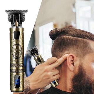 huyunbu cortador de pelo eléctrico de alta velocidad giratoria 4 peines guía ergonómica mango trimmer recargable afeitadora barba corte máquina para hombre