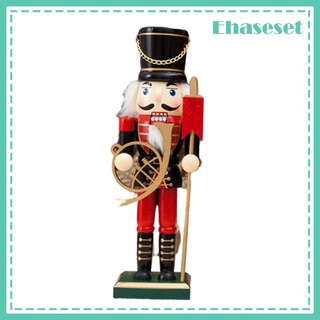 Ehaseset Nutcracker Figuras De madera Modelo De madera figura De Soldado De madera Nutcracker títeres Figuras De pie año nuevo regalo De vacaciones navideñas (1)