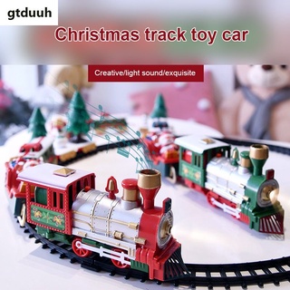 Ready Tren eléctrico de Navidad Santa Claus Mini vagón de riel Árbol de Navidad creativo Regalo de juguete para niños para regalo de decoración navideña In stock (1)