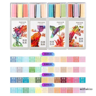withakiss 12 Colors Acrylic Paint Art Marker Pen for DIY Graffiti Glass Ceramic Art Painting Drawing Stationery Supplies