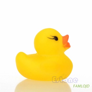 famlojd 1 pc amarillo bebé niños juguetes de baño lindo goma chirriante pato pato
