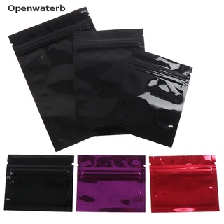 [Openwaterb] 100 bolsas de papel de aluminio mate de plástico con cremallera bolsas de embalaje con cierre de cremallera bolsas