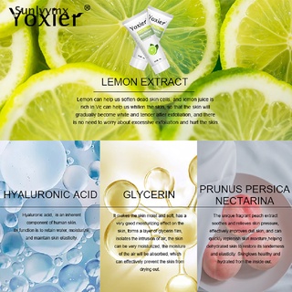 [sxm] yoxier exfoliante exfoliante facial peeling gel hidratante blanqueamiento limón vitamina uyk (2)
